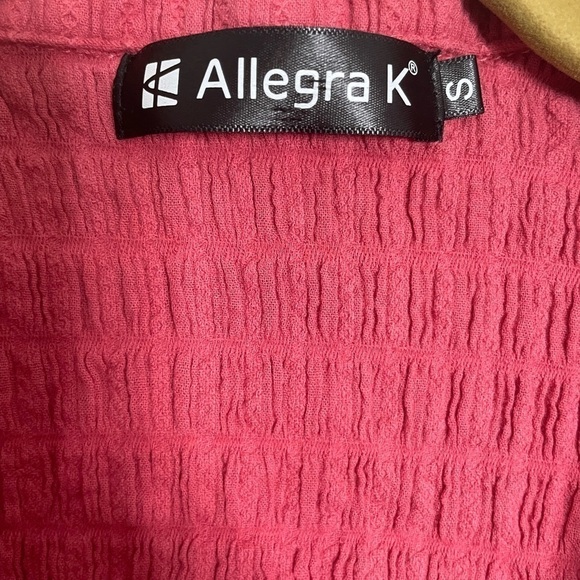 Allegra K Crinkle Fabric Button Up Shirt Small - Picture 4 of 5